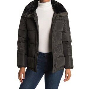 Ralph Lauren Womens Green Full Zip Down Fill Quilted Puffer Jacket Sz M New